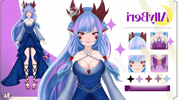 design male female live2d vtuber rigging amine nsfw vriod 3d vtuber model