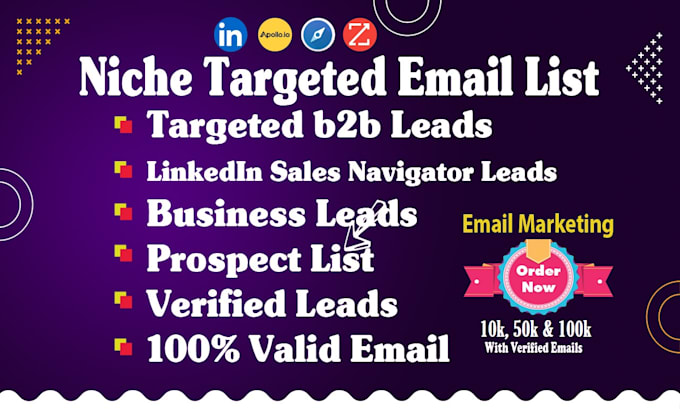 build verified niche targeted email list b2b lead generation