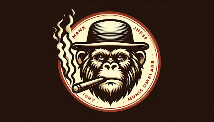 create amazing monkey smoking logo with unlimited revisions