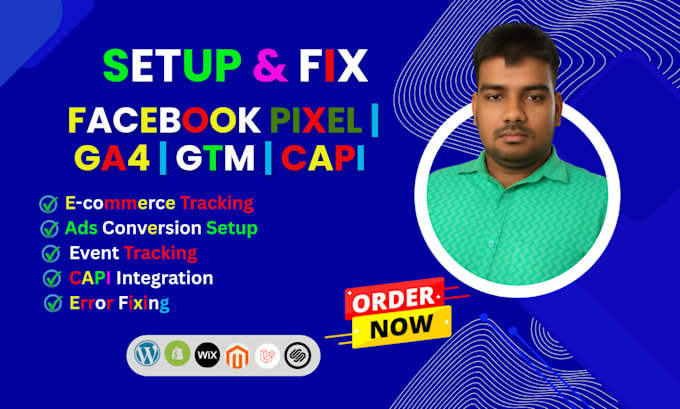 setup ga4 and GTM conversion tracking for google and facebook ads