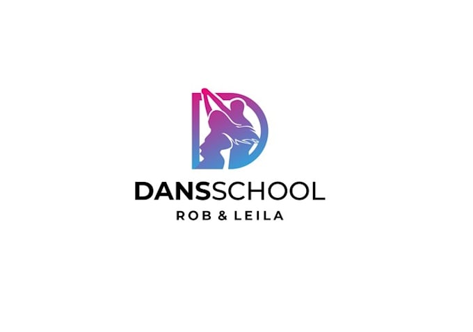 design fun cool dancing school logo