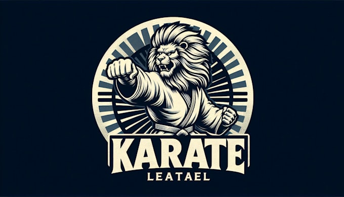 make high quality karate lion logo with free source files
