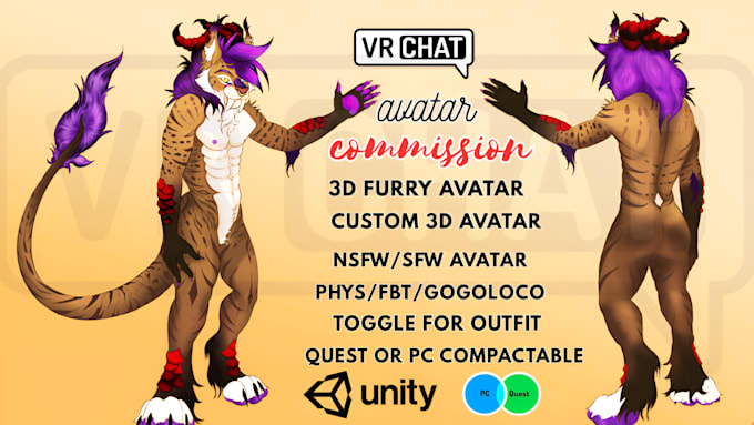do custom vrchat avatar 3d character vtuber model and game ready vrc avatar