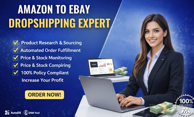do amazon to ebay dropshipping listing with SEO optimization