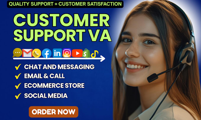 provide omnichannel chat, calls, email and social media customer care VA support