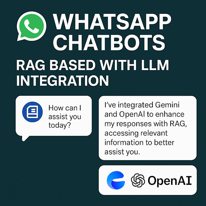 build rag based whatsapp chatbots with openai or gemini llm
