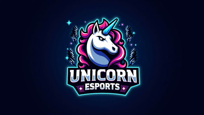 do unicorn esport gaming mascot logo design