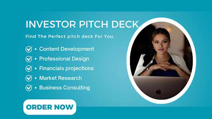 design professional investor pitch deck, PPT presentations