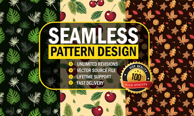 create elegant textile seamless patterns