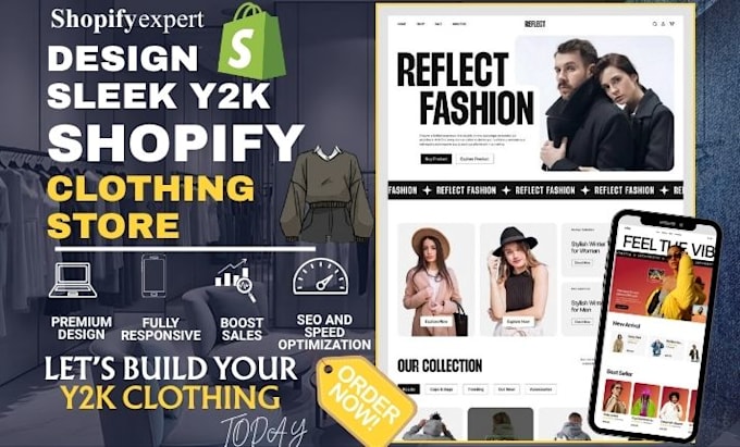 build shopify y2k website streetwear fashion shopify store y2k clothing website