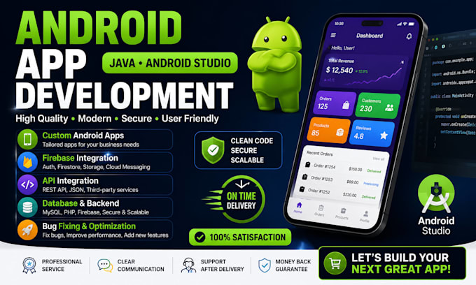 develop a professional android app in java