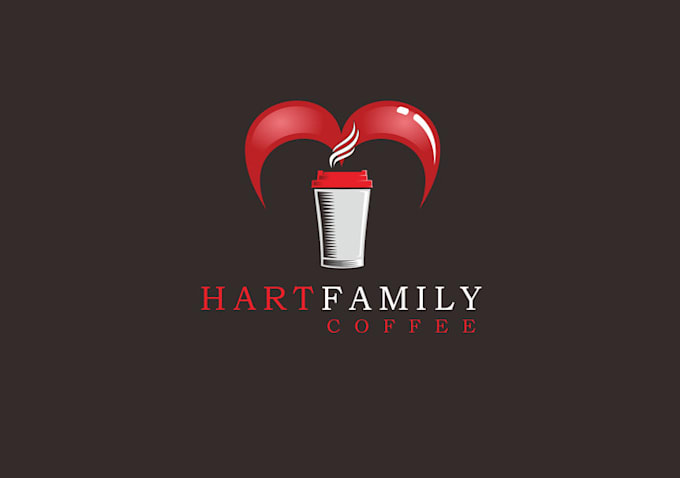 design hart family coffee logo