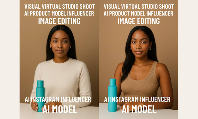 Visual virtual studio shoot ai product model ai instagram ai influencer ...