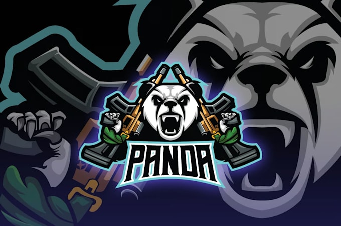 make villain panda esport logo