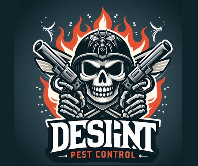 design unique skull pest control logo