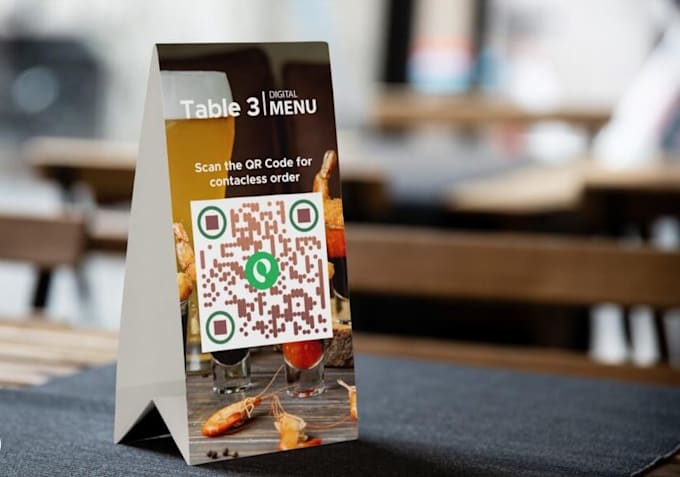 qr code base food menu display system with price