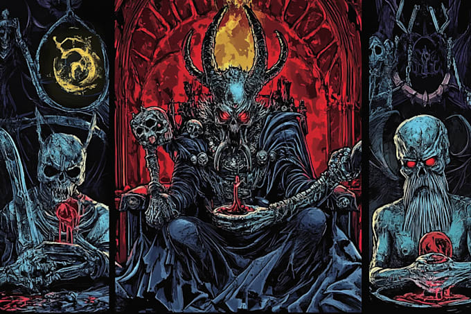 create dark art illustration