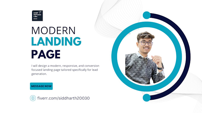 design a modern landing page for your startup
