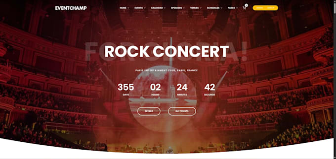 build event website, ticket booking website, event management website