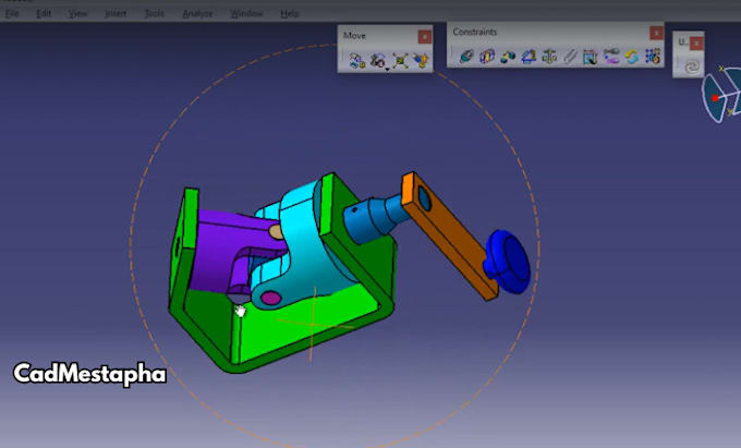 Design 2d and 3d parts using catia v5 and solidworks by Cadmestapha ...
