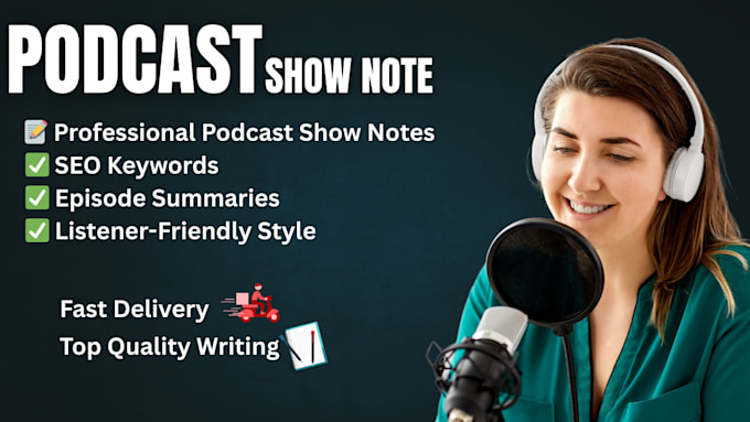 listen podcast and write your podcast show notes with SEO