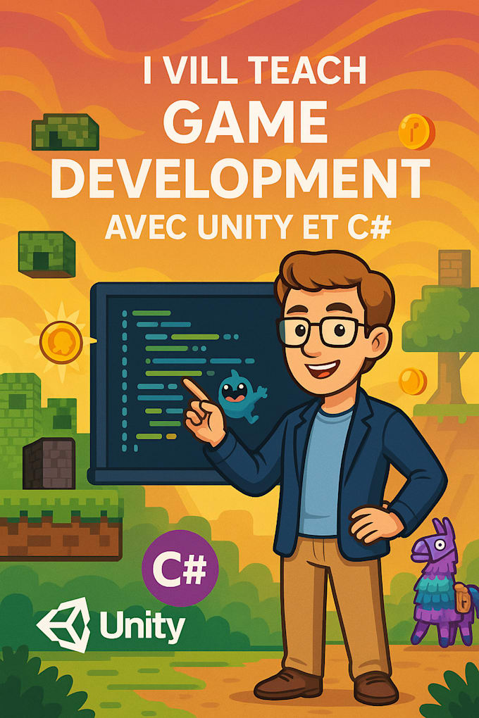 teach you how to create video games using unity and csharp