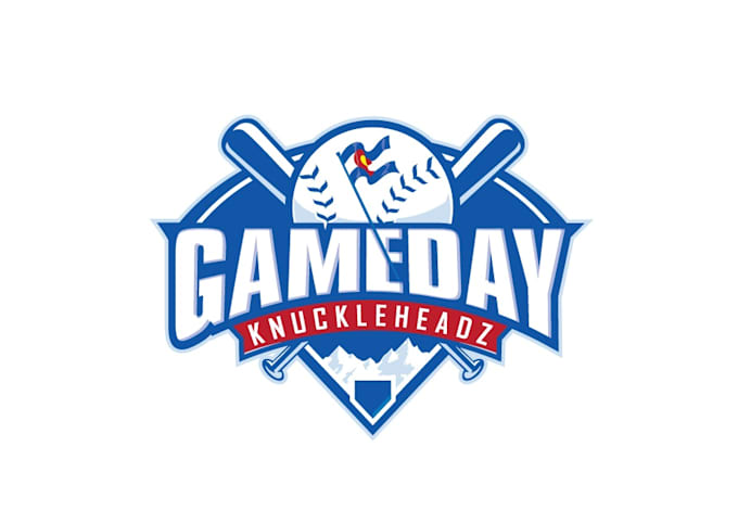 create a modern baseball logo with sourch file