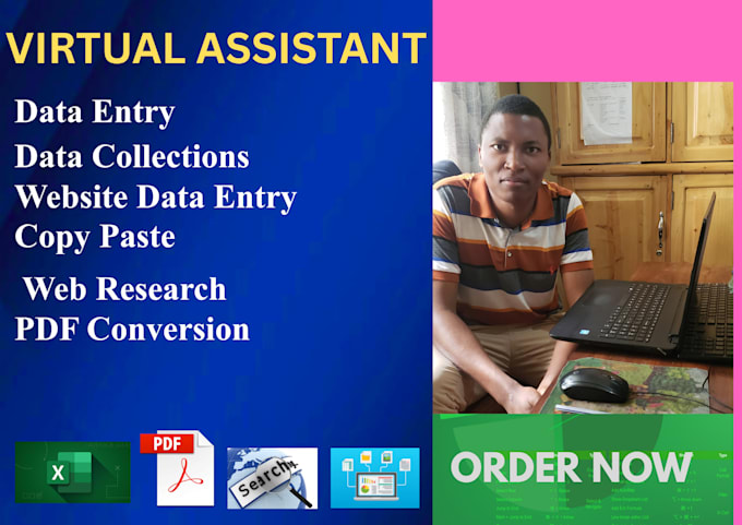 do accuracy data entry, web research, copy paste, PDF conversion, web site entry
