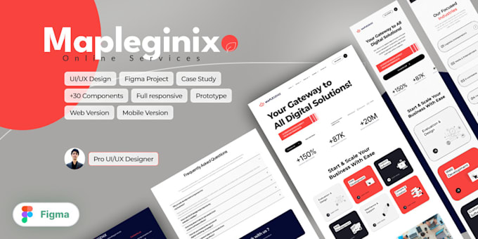 figma website ui ux design personal portfolio website beauty responsive website