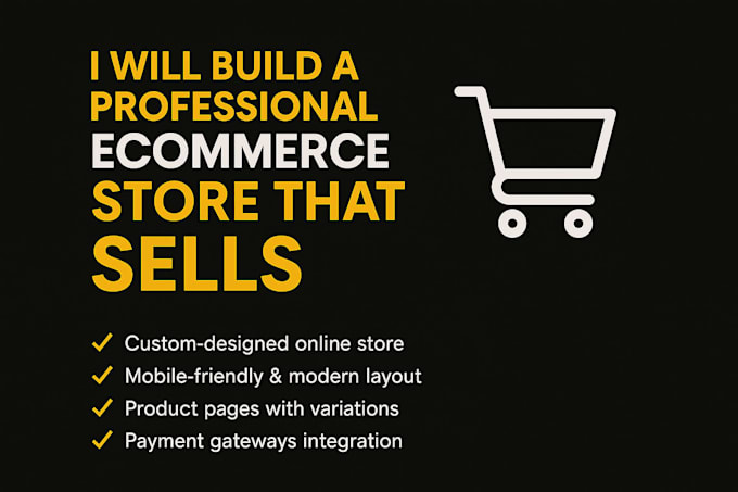build a professional ecommerce store that sells