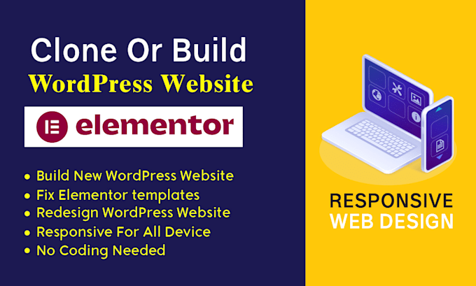 create or clone a modern wordpress site with elementor pro and custom code