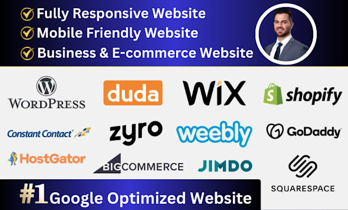 do square website design shopify website wix duda wordpress website development