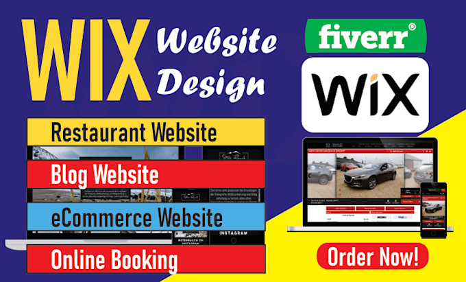 design a stunning restaurant wix website, blog website