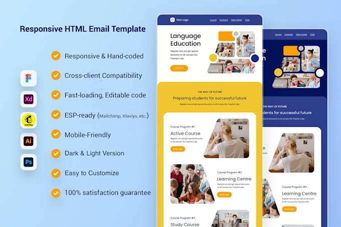 Hand code responsive html email template from your design