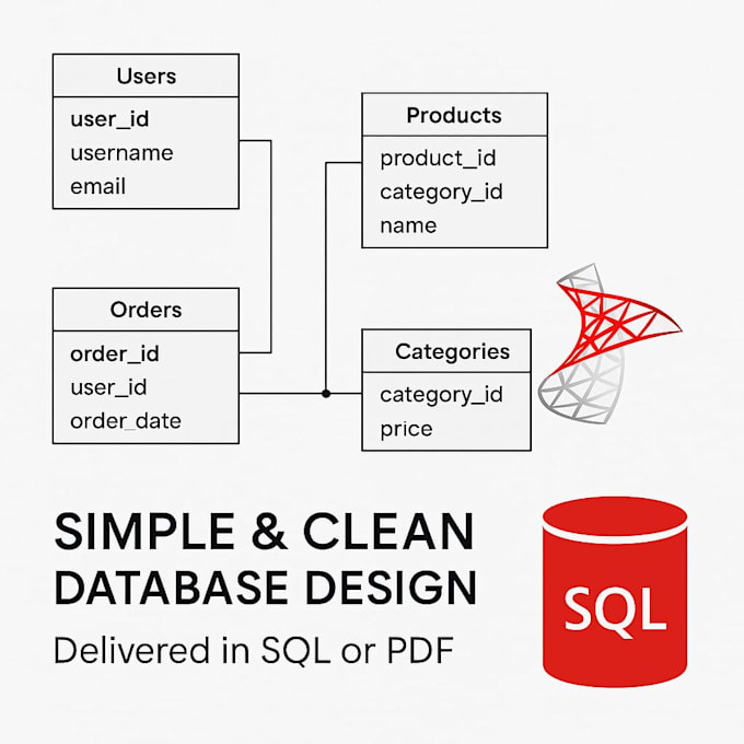 Design and build a custom database using sql server by Medo67866 | Fiverr