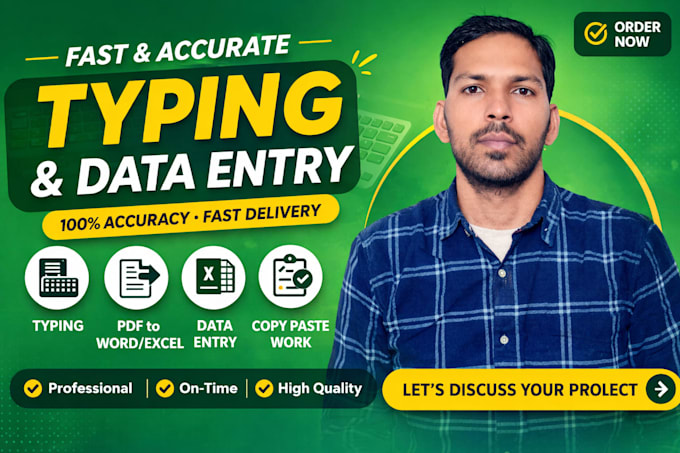 do manual typing work with  accuracy and fast delivery
