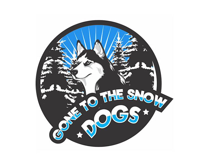 design outdoor adventure snow dogs logo