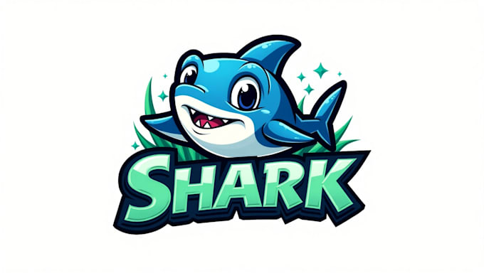 do creative shark mascot logo in 2 days