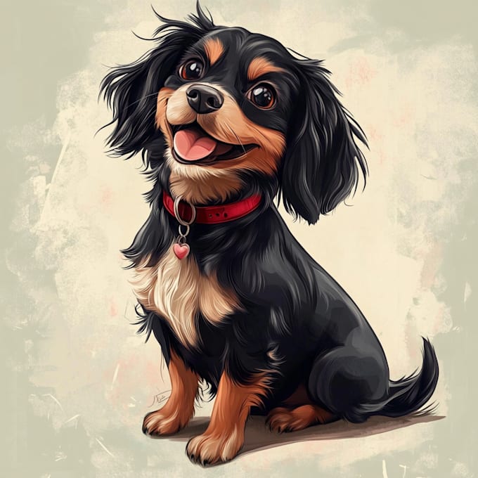 draw a pet portrait illustration