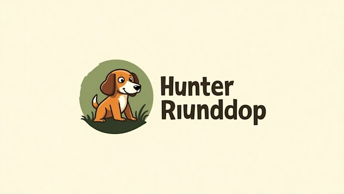 design outstanding hunter hound mascot logo with express delivery