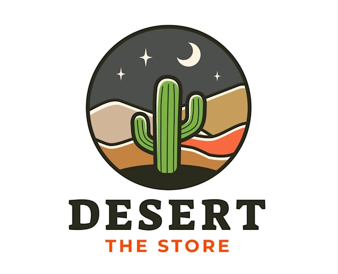 design a cactus, boho, desert, succulent logo