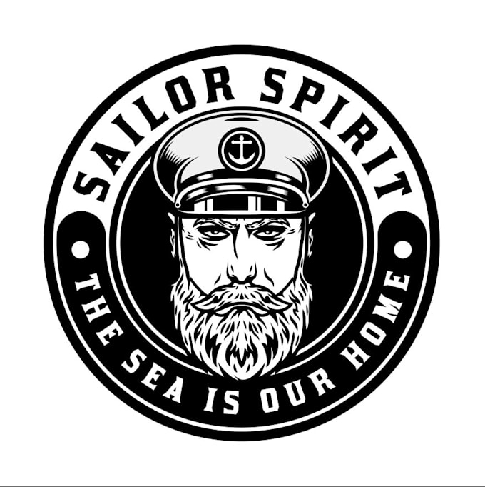 create a captain, nautical, pirate, marine logo