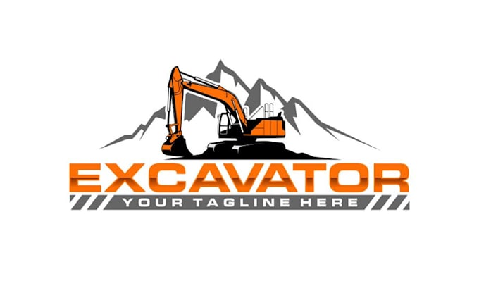 design creative excavator logo with high quality service