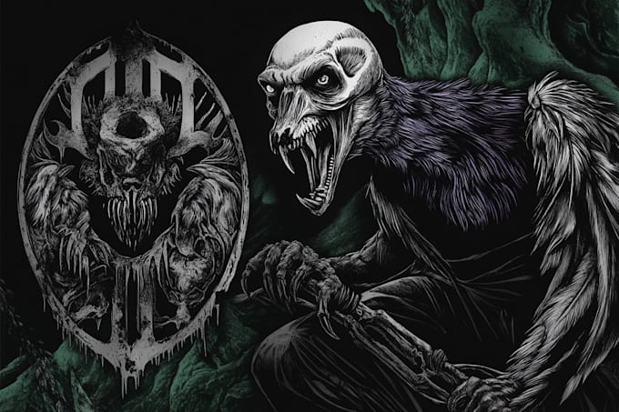 create dark art illustration