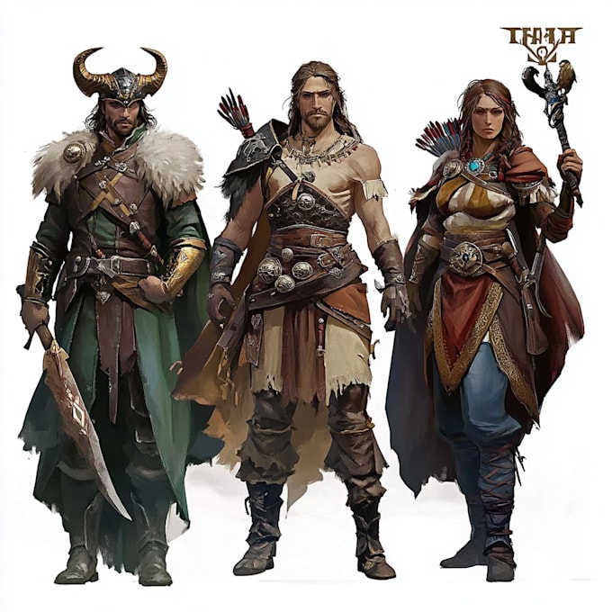 design concept art , fantasy character and illustration