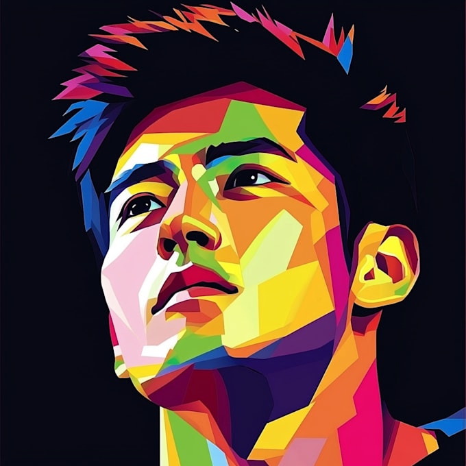 make pop art portrait illustration