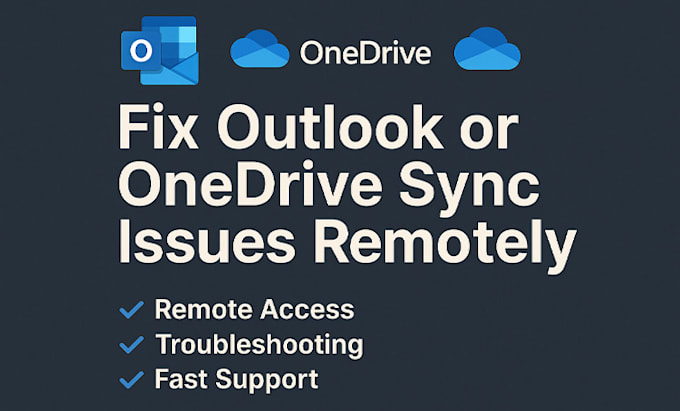 fix outlook or onedrive sync issues remotely