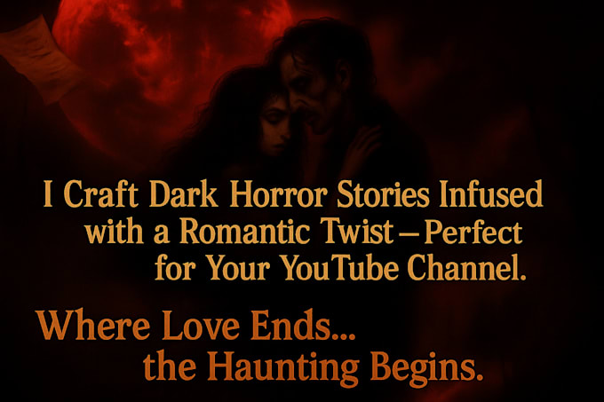 write dark emotional love and heartbreak horror stories for youtube channel