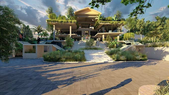 create realistic 3d rendering and walkthrough animation