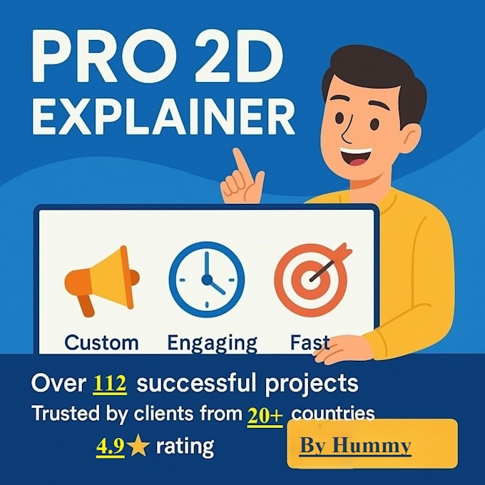 create engaging 2d animated explainer video or 2d animation